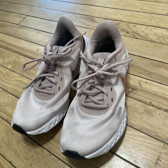 Nike Revolution Running Sneakers Pink Womens 10 Barely Rose Athletic Gym Workout - Picture 8 of 16